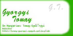 gyorgyi tomay business card